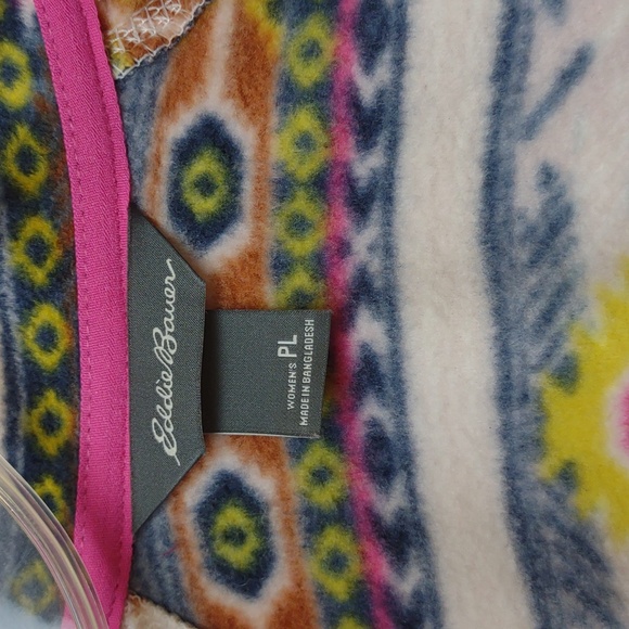 Eddie Bauer Women's Quest Fleece Aztec Southwestern 1/4 Zip LS - Picture 9 of 12